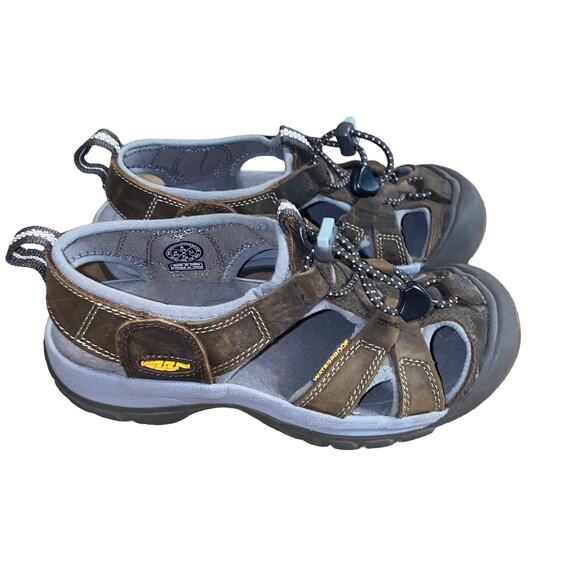 KEEN Venice Sport Waterproof Hiking Gorp Sandals 003989 size 6 grey/brown/blue - Picture 2 of 9